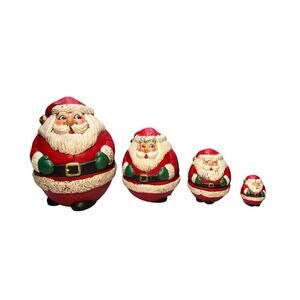 Nesting Santas Four Sizes